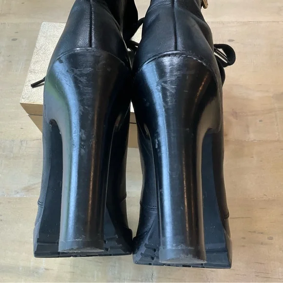 Diesel Black Lace-Up Women's Boots with three different zip-on cuffs - Picture 12 of 16